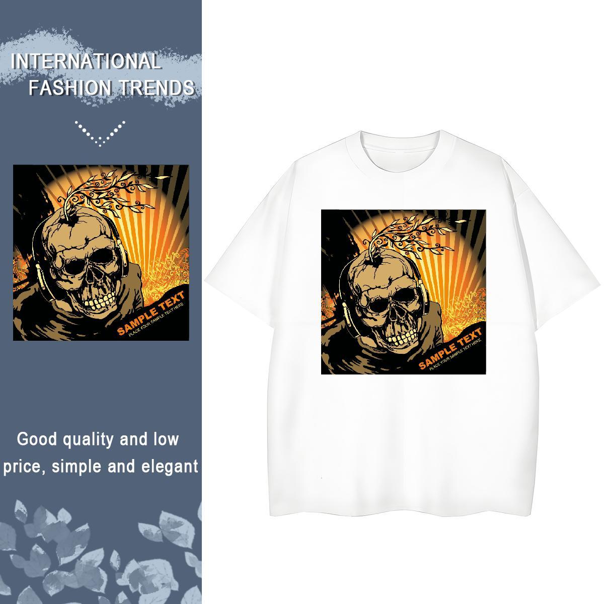 Nice Lady T shirt 230g Cotton scary Casual Sport Womens T Shirts Round Neck Short Sleeve Customized Print Tees