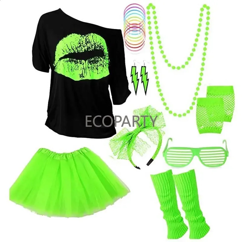 Female Role Playing 80s Theme Retro Party Costume Halloween Disfraz Mujer Sexy Anime 240823