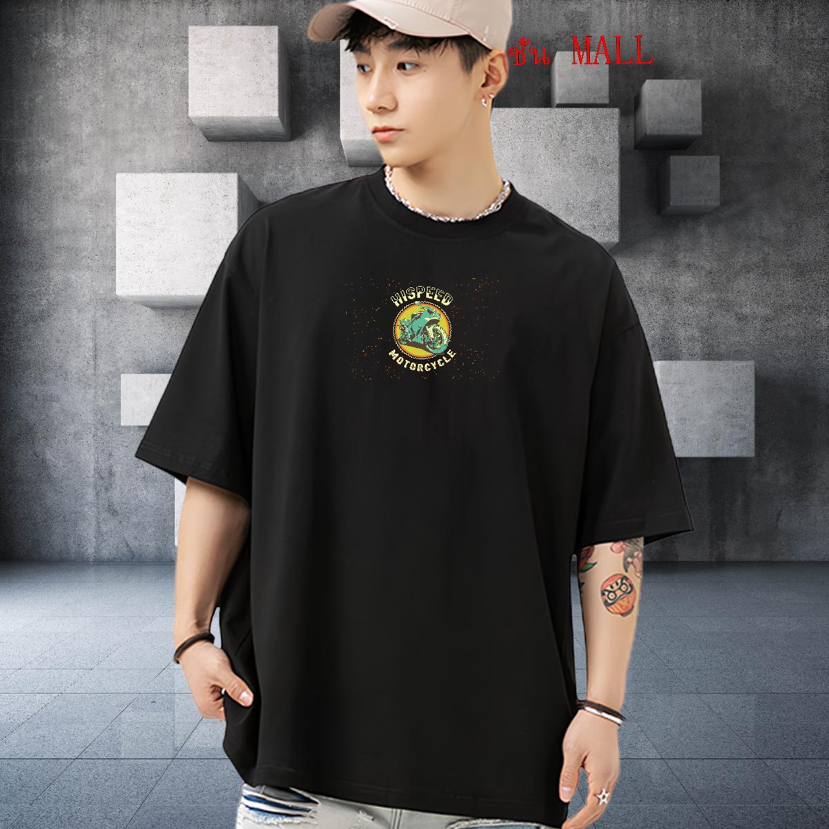 Loose Fit Man T Shirts 100% Cotton 230g Motorcycle Sport Oversized Crew Neck Breathable Men Tops Tees Custom Polos