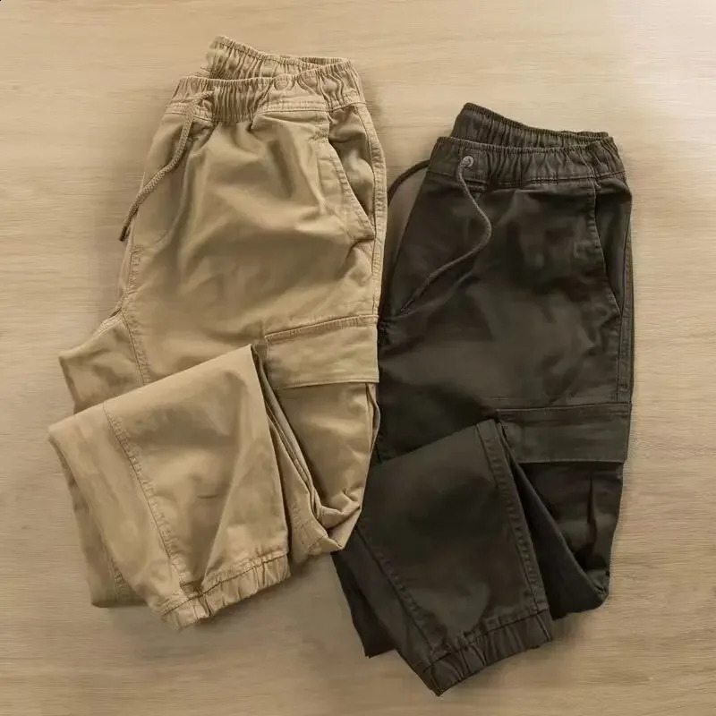 Japanese style loose fit thick work pants fashionable products pockets casual clothing wholesale inventory 240823