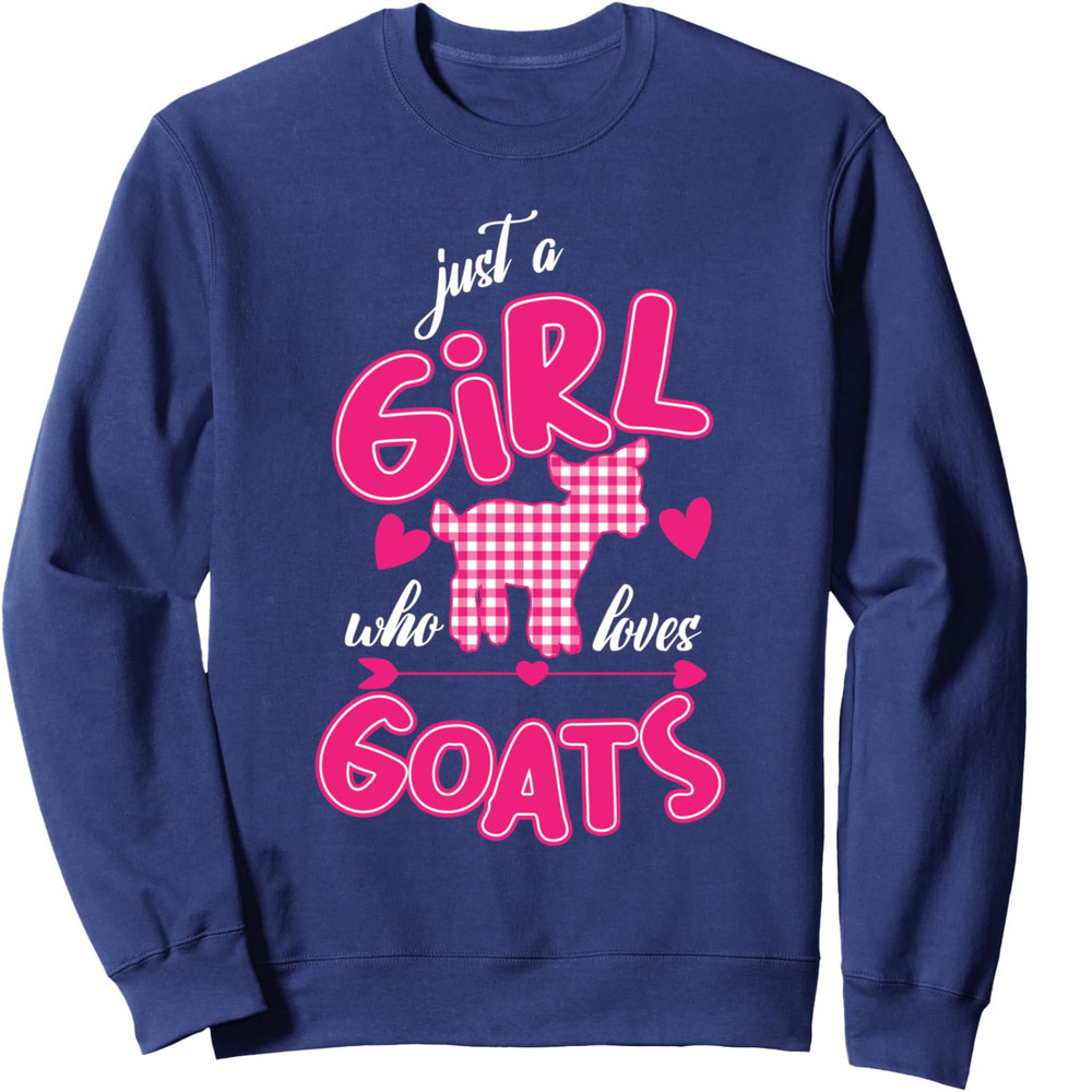 Long Sleeve Shirts for Men sweatshirt Just A Girl Who Loves Goats Love Arrow Funny Gift Sweatshirt T shirt Tee Streetwear Casual tops clothes