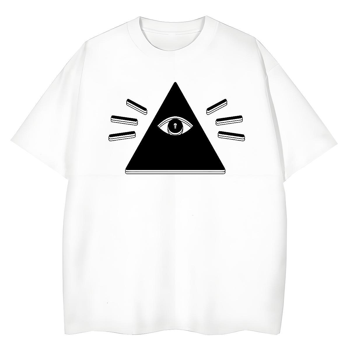 Designer Mens T Shirts 230g Pure Cotton eye of the devil Hip Hop DIY Breathable Soft Tshirts Fashion Casual Tees
