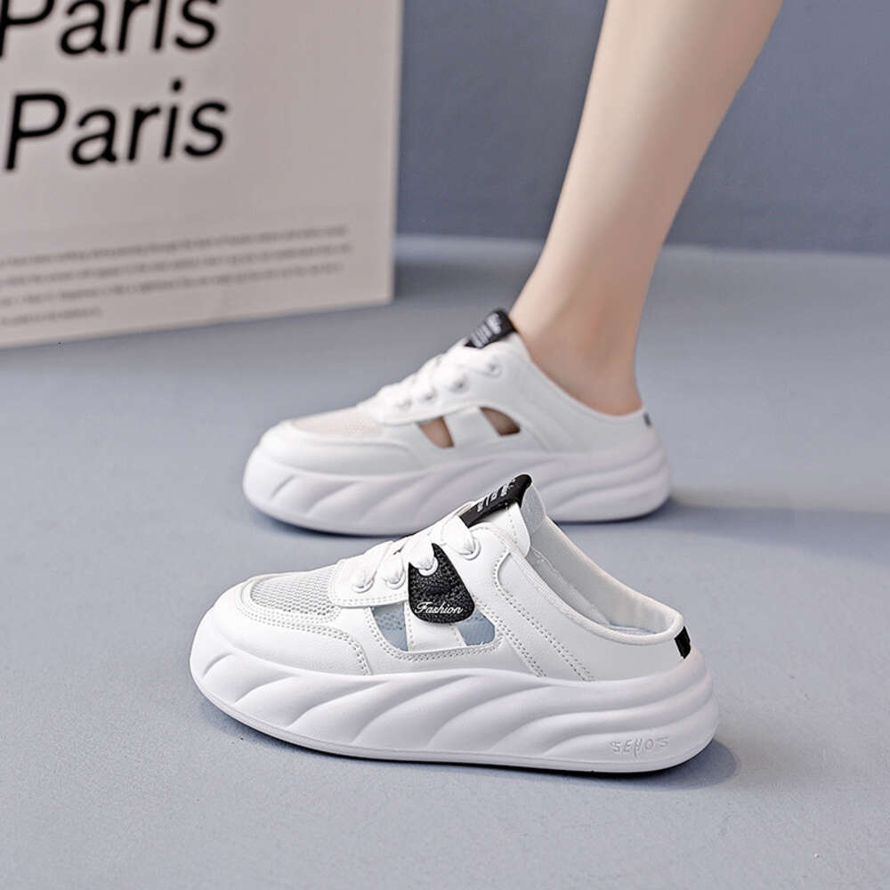 Ddmysports Step On Poop Feeling Semi Slippers New Summer Hollow Out One Foot Kick Off Wearing A Hooded Cool Slipper For Women CY OUTDOOR