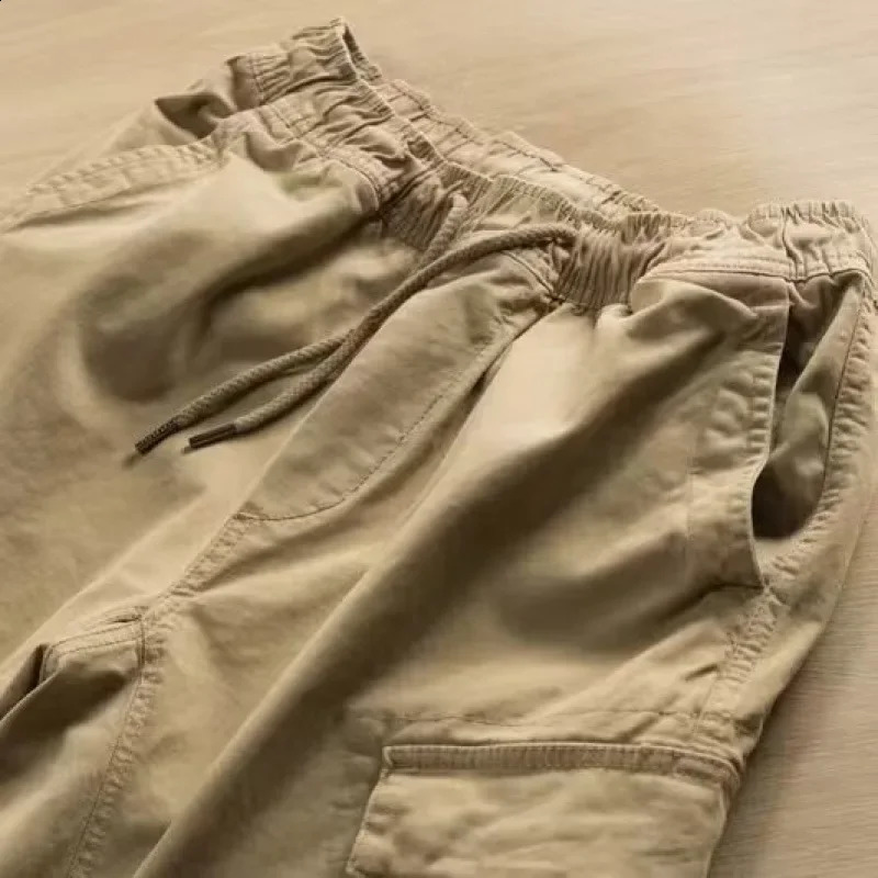 Japanese style loose fit thick work pants fashionable products pockets casual clothing wholesale inventory 240823
