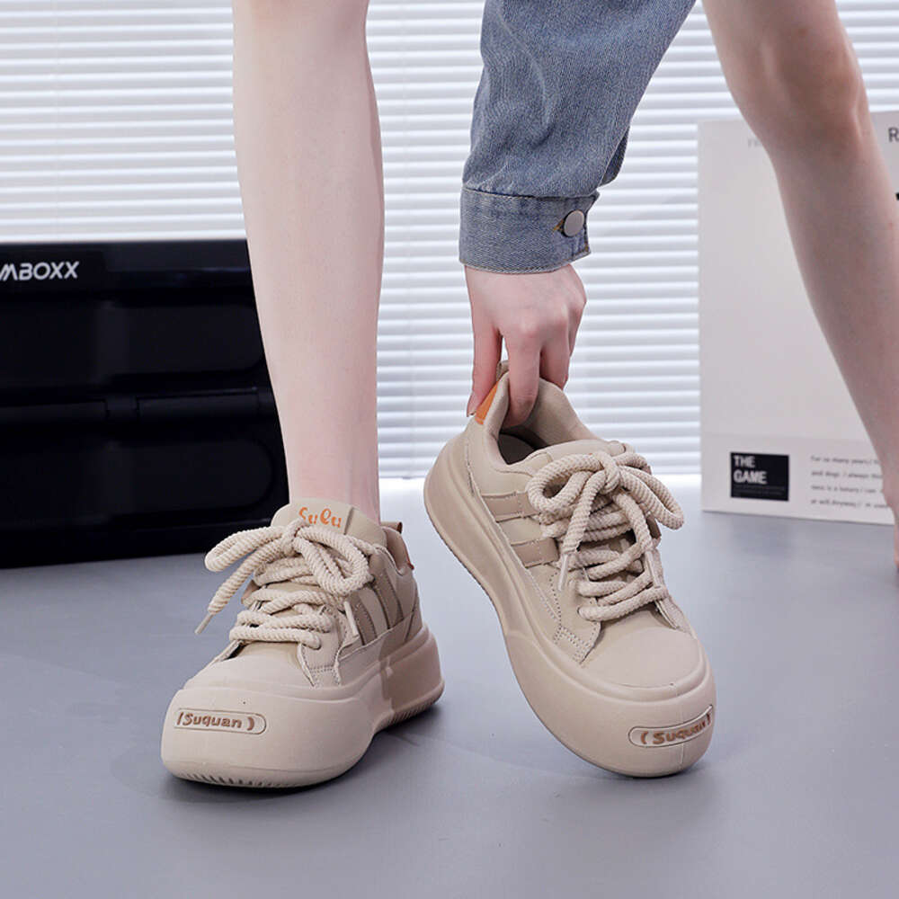 Ddmysports Autumn White New Korean Edition Ins Female Students Thick Soled Sports Board Casual Shoes YYN K OUTDOOR