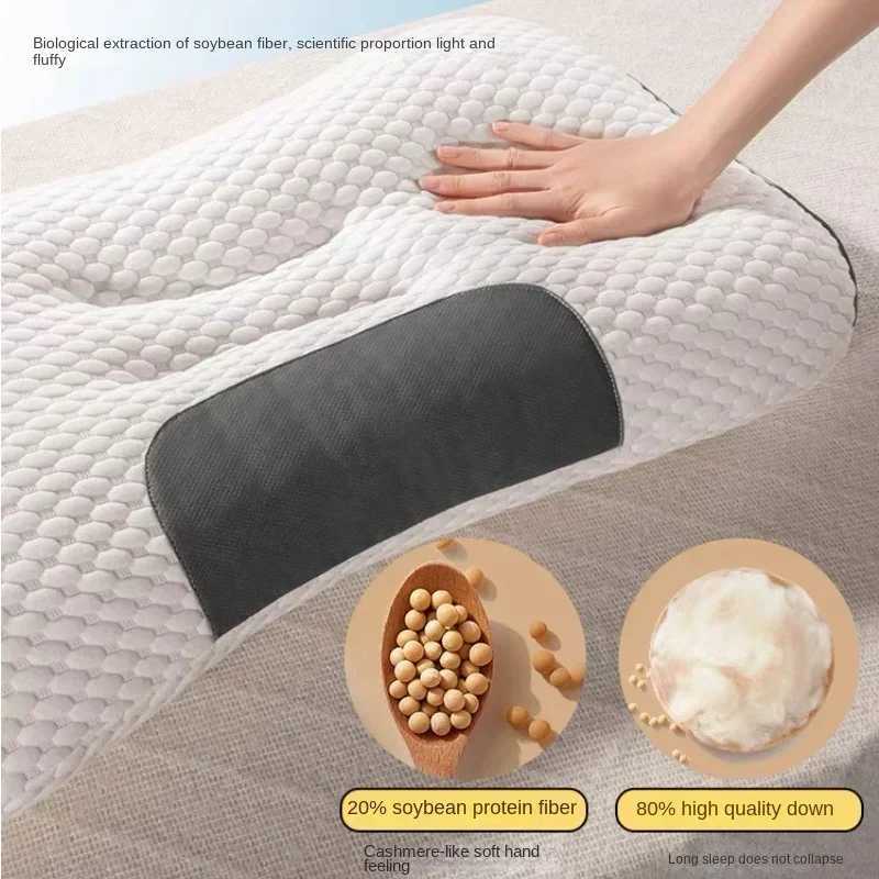 Super 3D Pillow Sleeping Orthopedic for Pillow Protect Neck Ergonomic Spine Contour Bedding for All Sleeping Positio