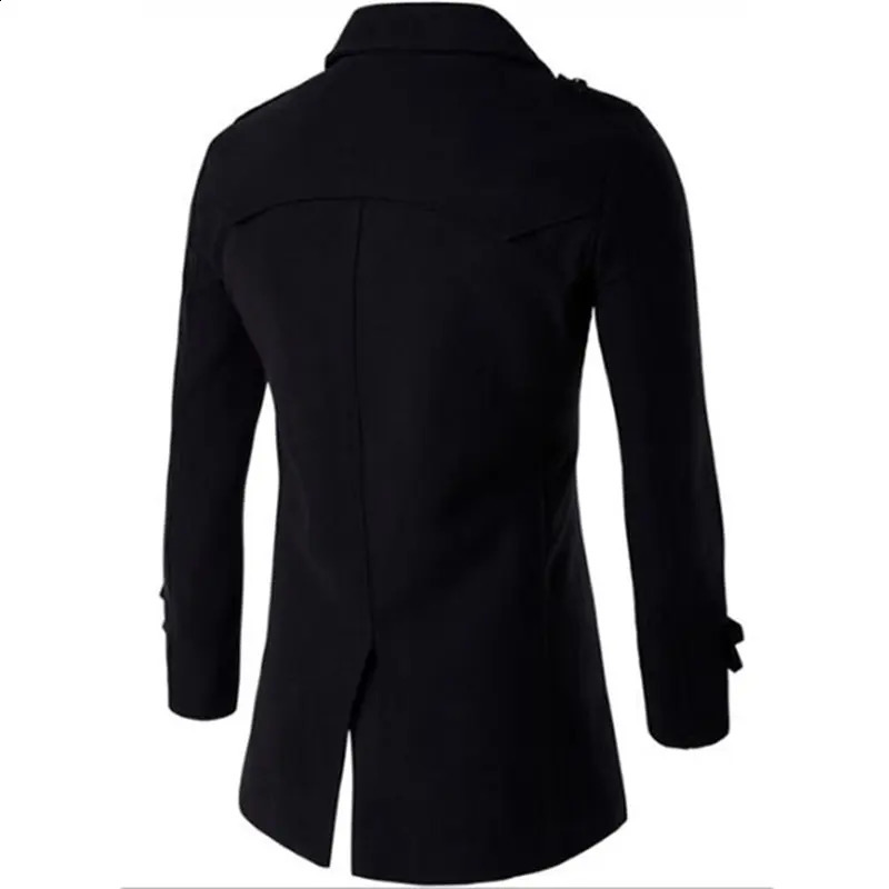 Men British Style Double Breasted Trench top Coat Mens Long trench Coat Masculino male Clothing Classic Drop Overcoat 240822