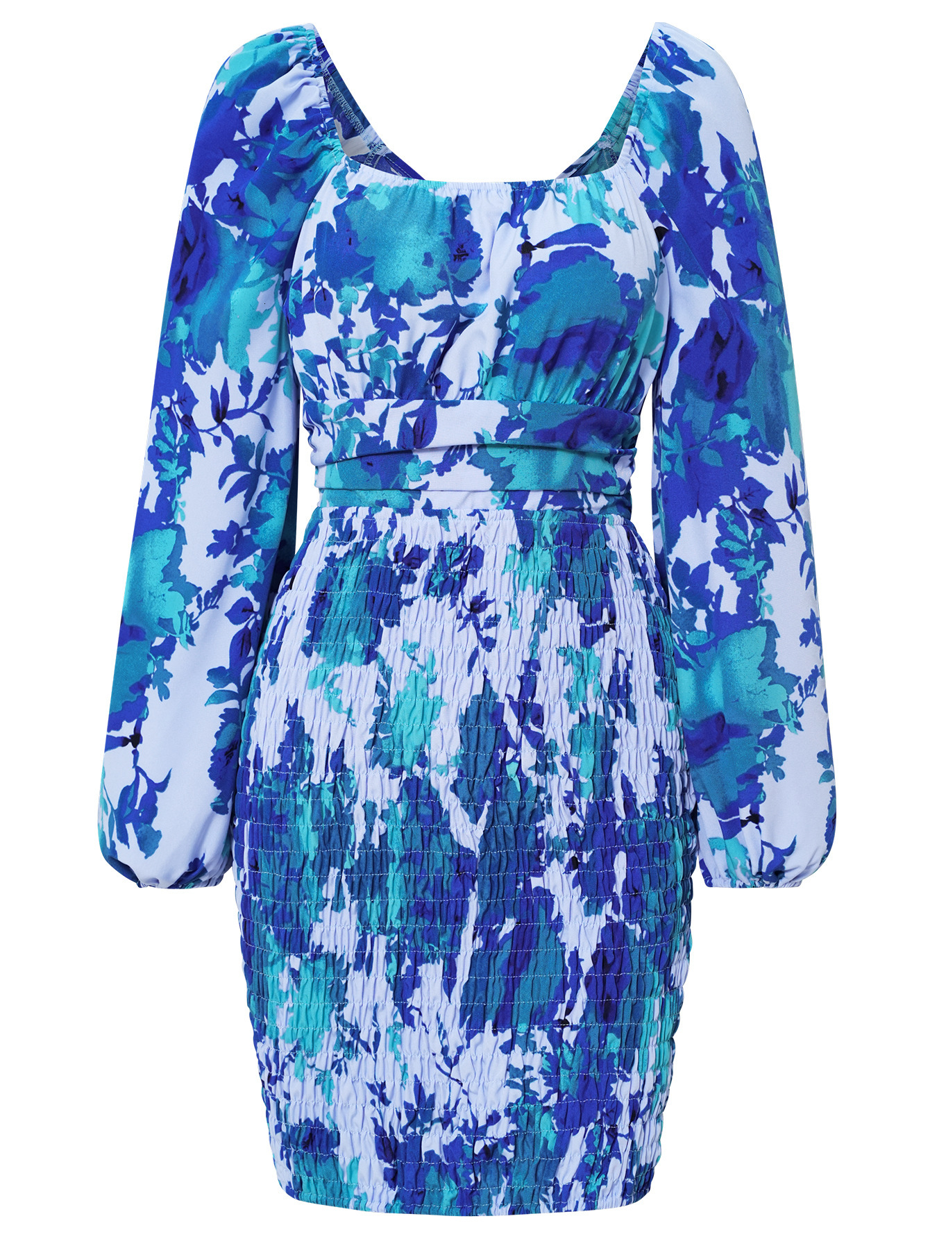 Autumn/winter New Womens Long Sleeve Printed Slimming Bag Hip Dress for Women
