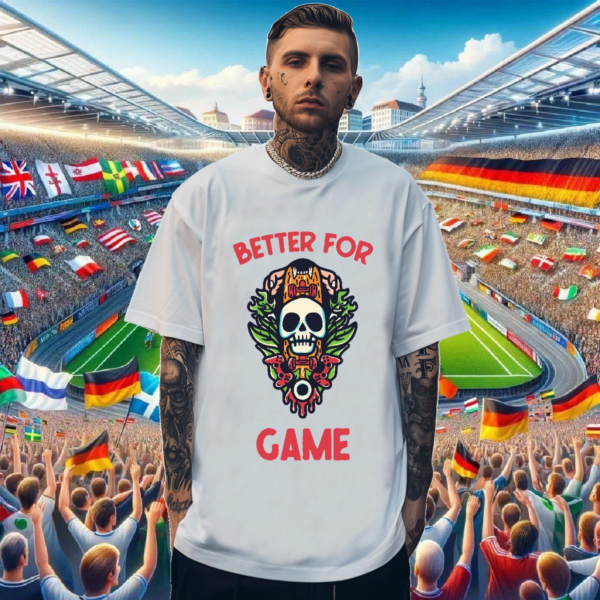 Free Shipping T-Shirts for Men 230g Pure Cotton skull Summer Casual Anime O Neck Short Sleeves Men Clothes T-Shirt Fashion Casual Polos
