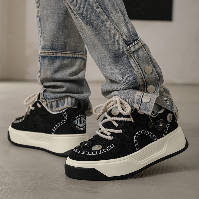 Ddmysports New Board Men S Korean Edition Fashion Canvas Eight Raising Sports And Leisure Couple Versatile Trendy Shoes Women OUTDOOR