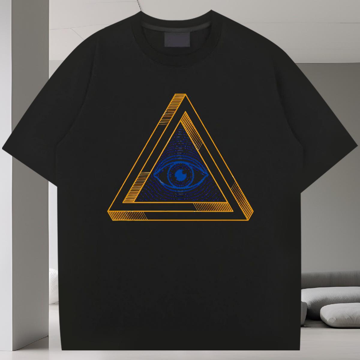 Brand T Shirt For Man 230g Cotton eye of the devil Summer Casual Custom Cartoon Breathable Soft Couples T Shirts New Designer Polos