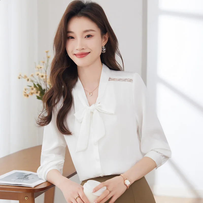 AIyssa-Womens Long-Sleeved Shirts Professional Fashion Show Elegant Temperament 240823