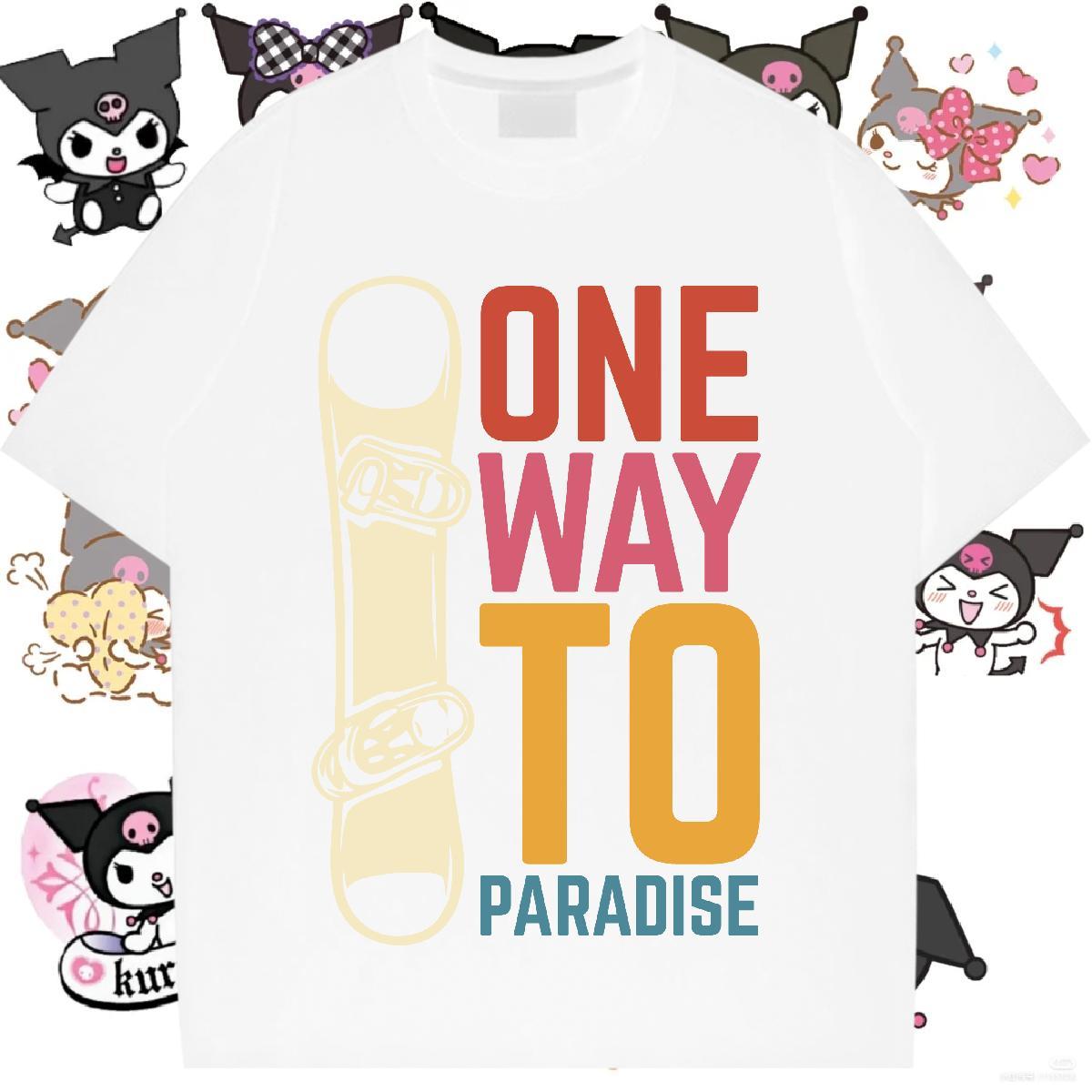 Loose Unisex Tshirts 230g 100% Cotton skateboarding Casual Women T Shirts Round Neck Short Sleeve Custom Cartoon Tees Shirts
