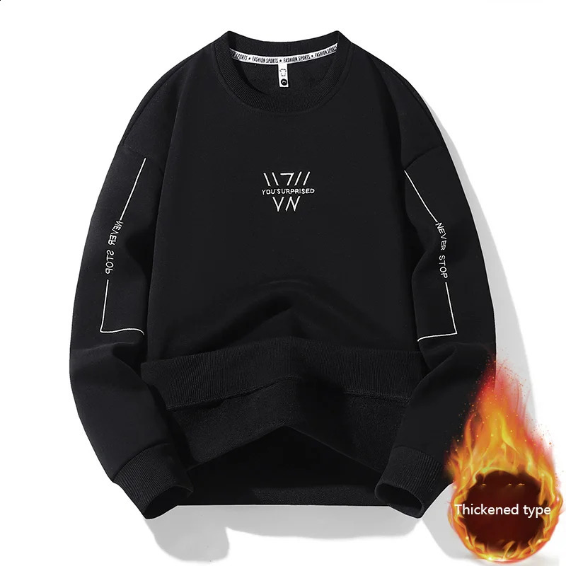 AutumnWinter Mens High Quality Plush Thick Fashion Comfortable Warm Casual Long Sleeve Round Neck Underwear 240823