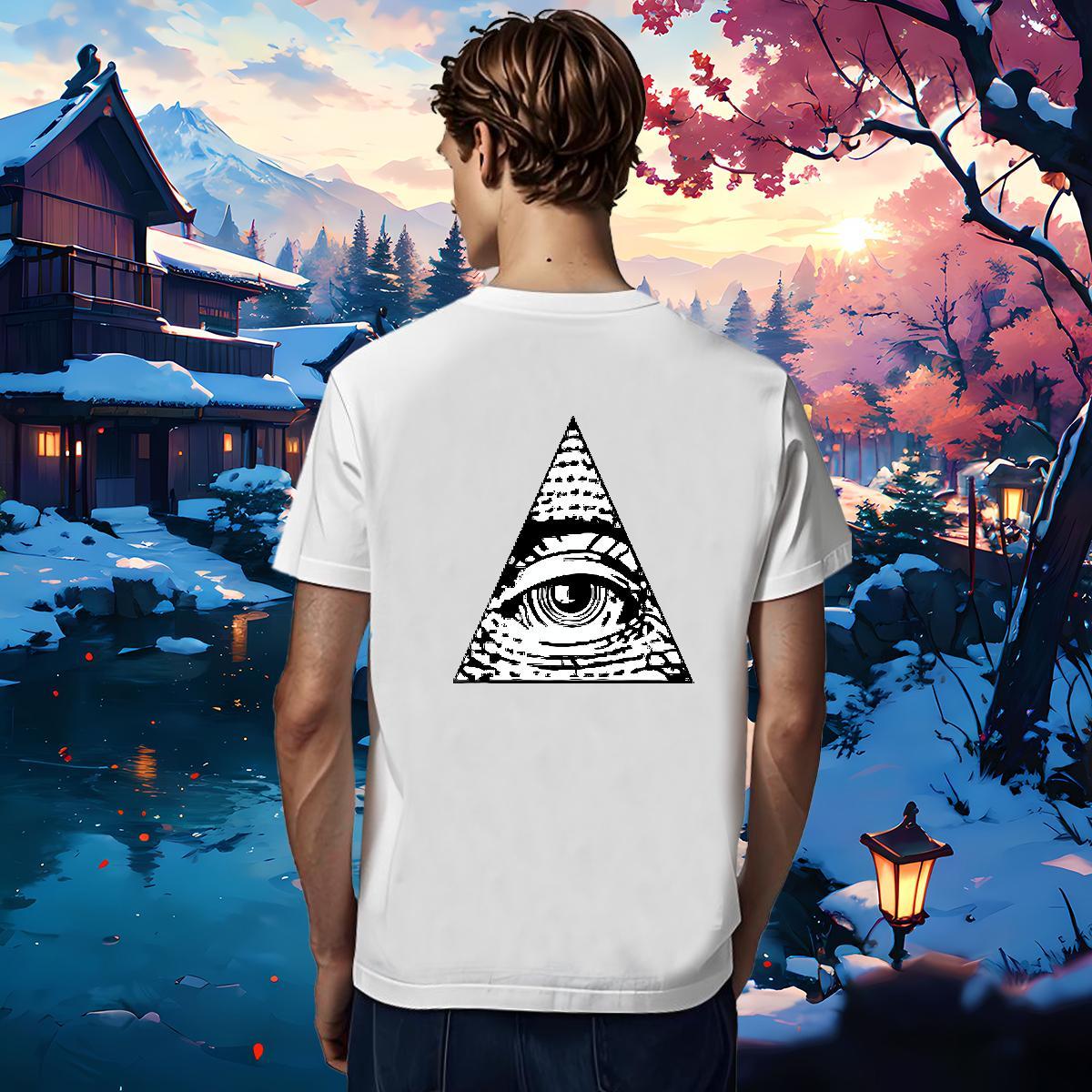 Free Shipping T-Shirts 230g 100% Cotton eye of the devil Sports Casual DIY Logo Oversized Breathable Soft Couples T Shirts Wholesale Polos