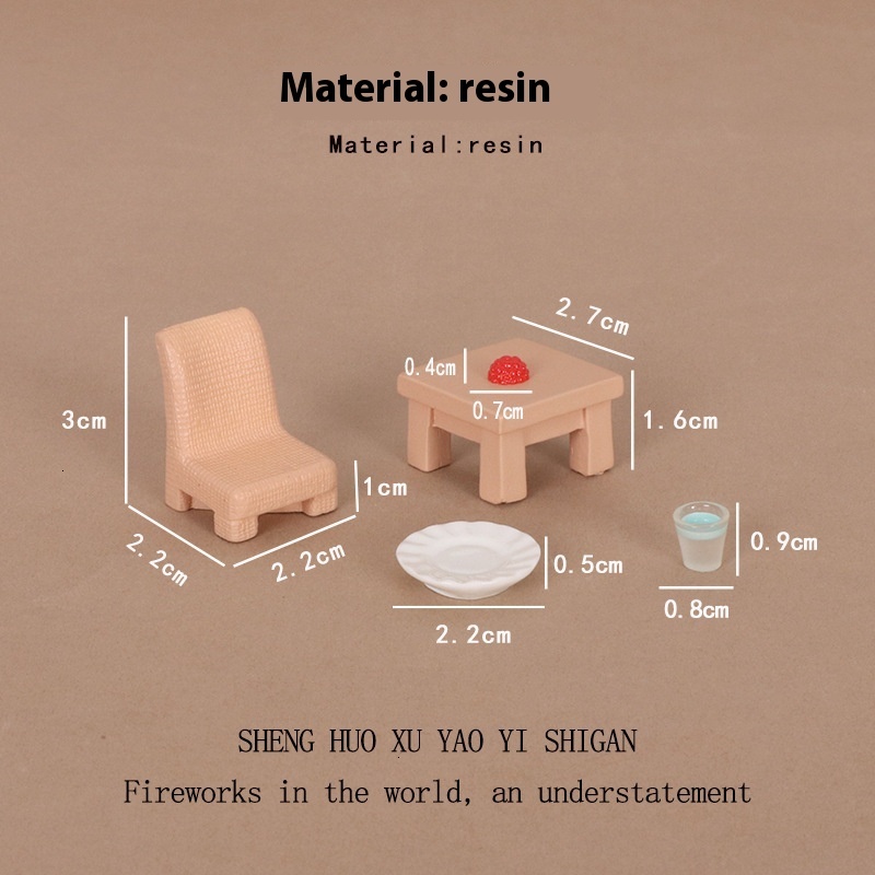 Quaint Nursery Room Arrangement Including Table, Chair Sets, and Cute Miniature Figurines