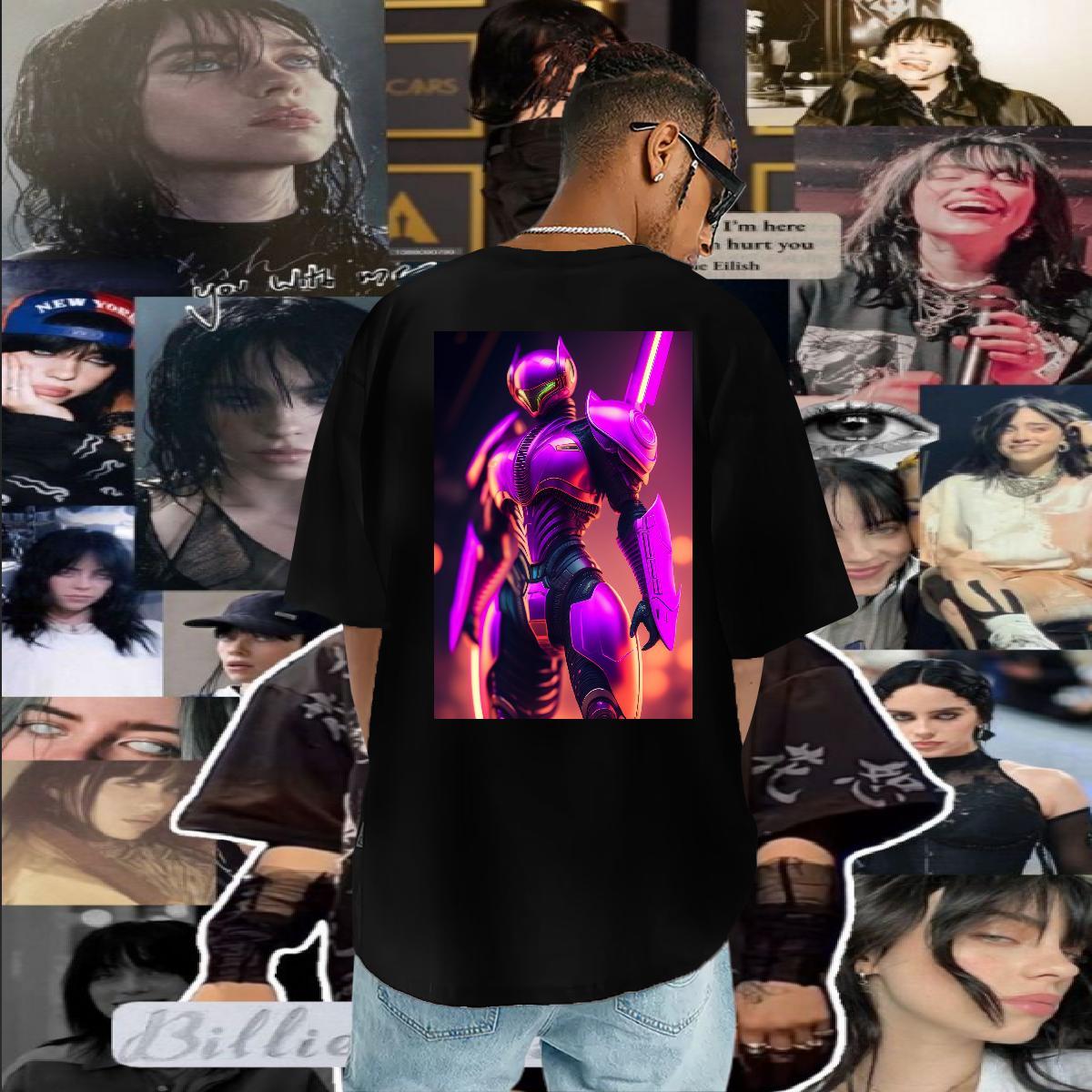 Popular T-Shirts for Men 230g 100% Cotton portrait Street Wear DIY Anime Breathable Tshirt for Man Woman New Arrival Clothes