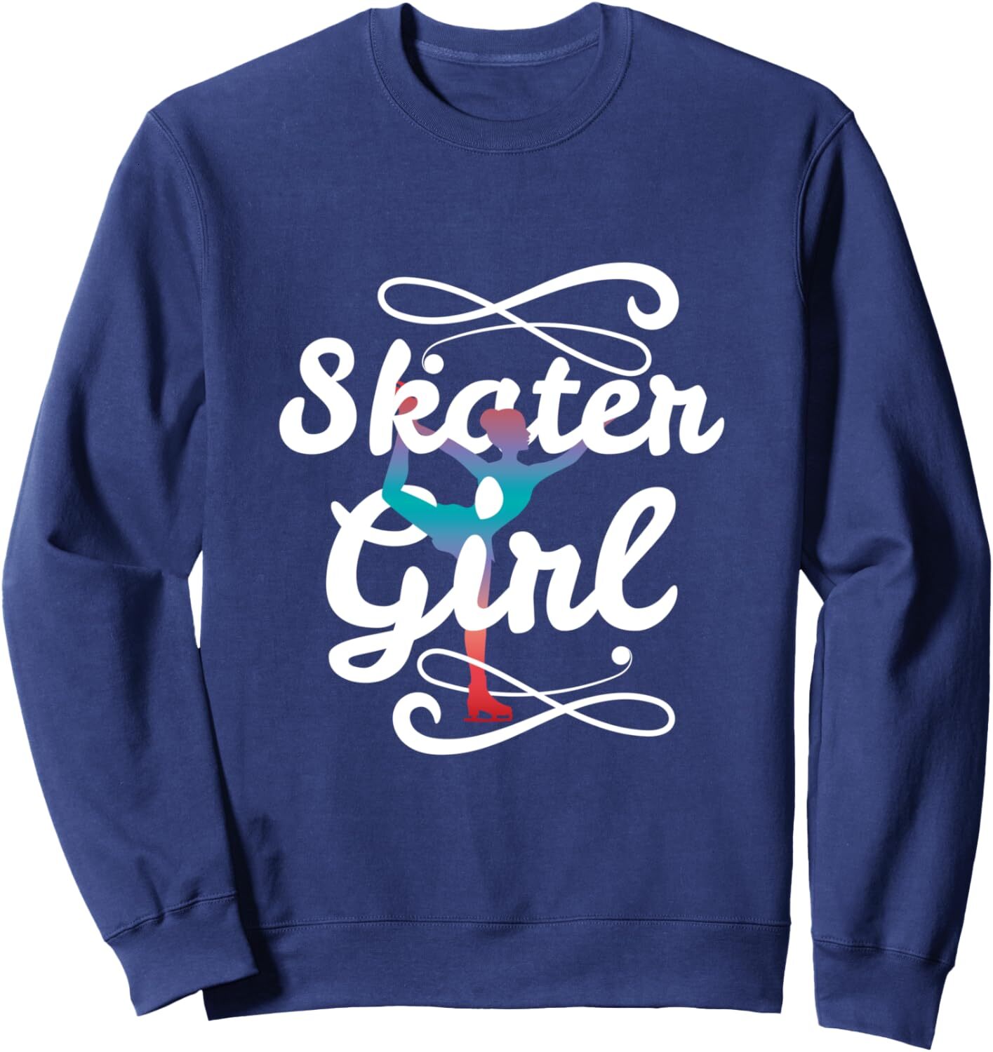 Long Sleeve Shirts for Men sweatshirt Retro Ice Skating Girl Funny Gift Skate Lovers Sweatshirt T shirt Tee Streetwear Casual tops clothes