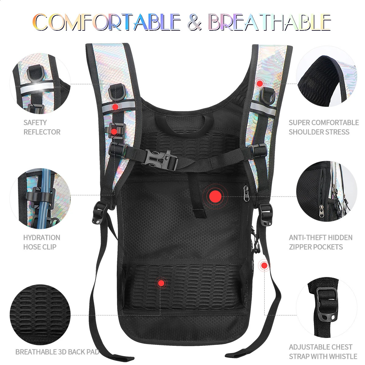 Portable waterproof backpack with 3L insulation layer outdoor sports climbing 240823