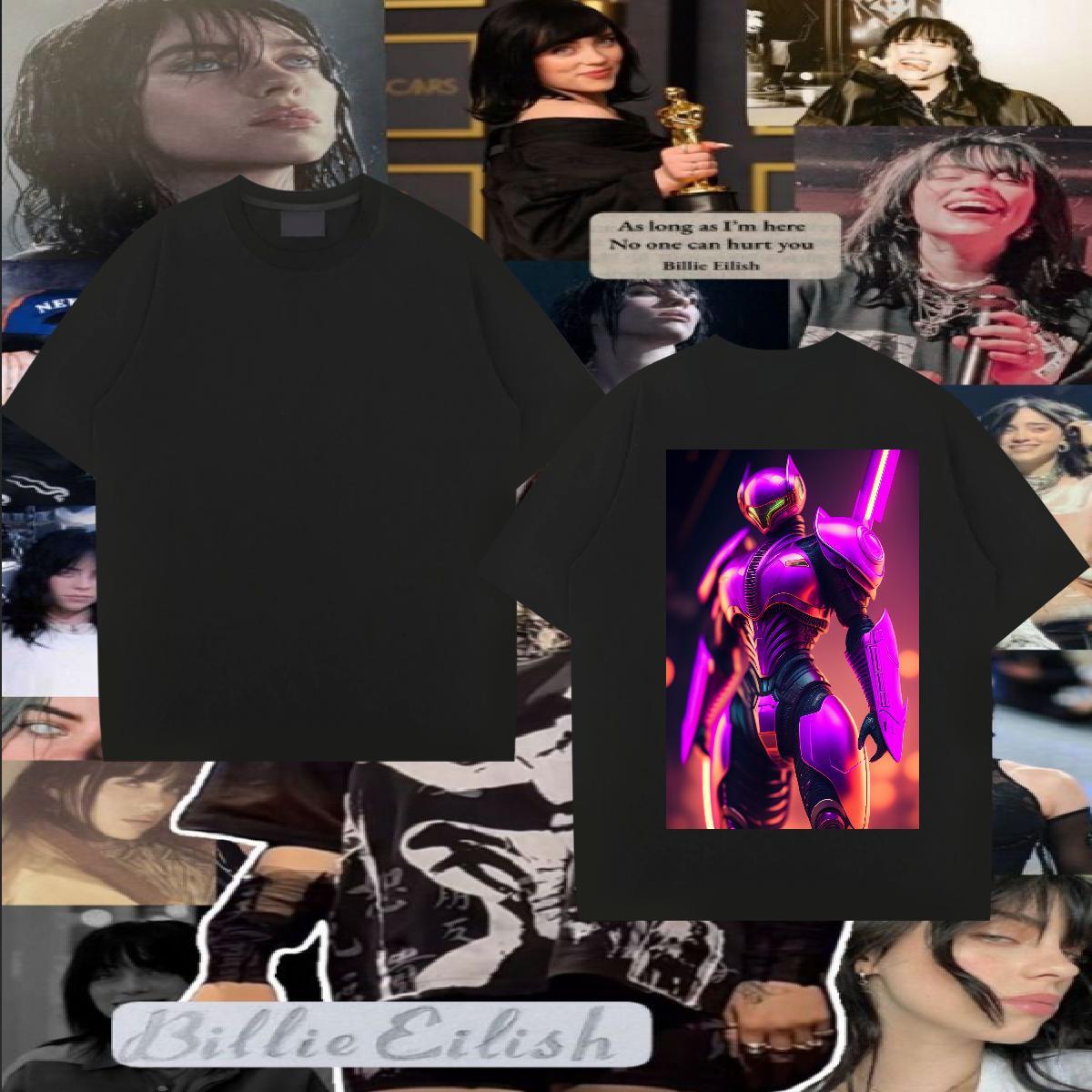 Popular T-Shirts for Men 230g 100% Cotton portrait Street Wear DIY Anime Breathable Tshirt for Man Woman New Arrival Clothes
