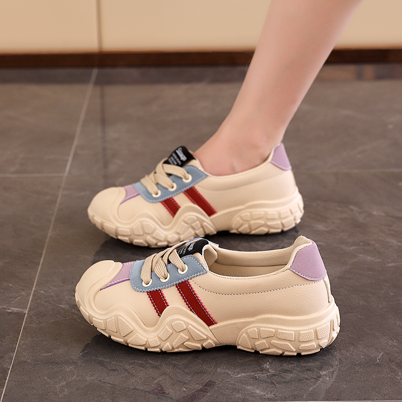 Ddmysports Mountaineering Autumn New Casual Versatile Korean Version White Shoes For Women Instagram Board KT OUTDOOR