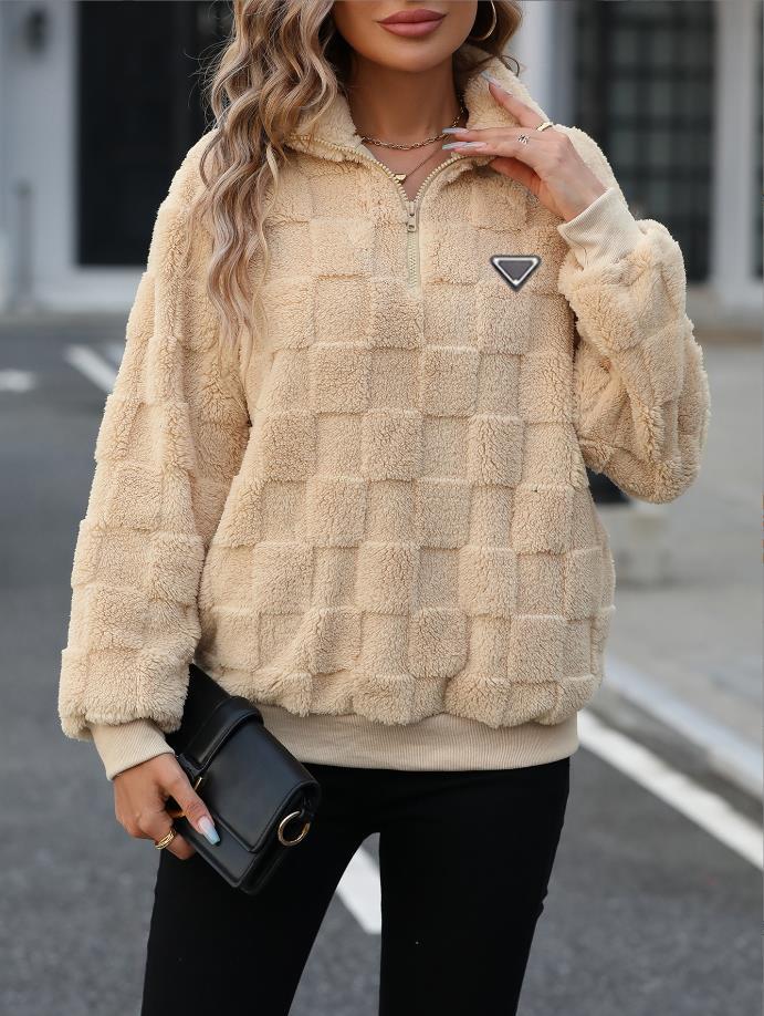 Womens Hoodie jacket Half Zip collar align zipper pullover loose long sleeve Autumn and winter Ladies designer chothing workout clothes women top