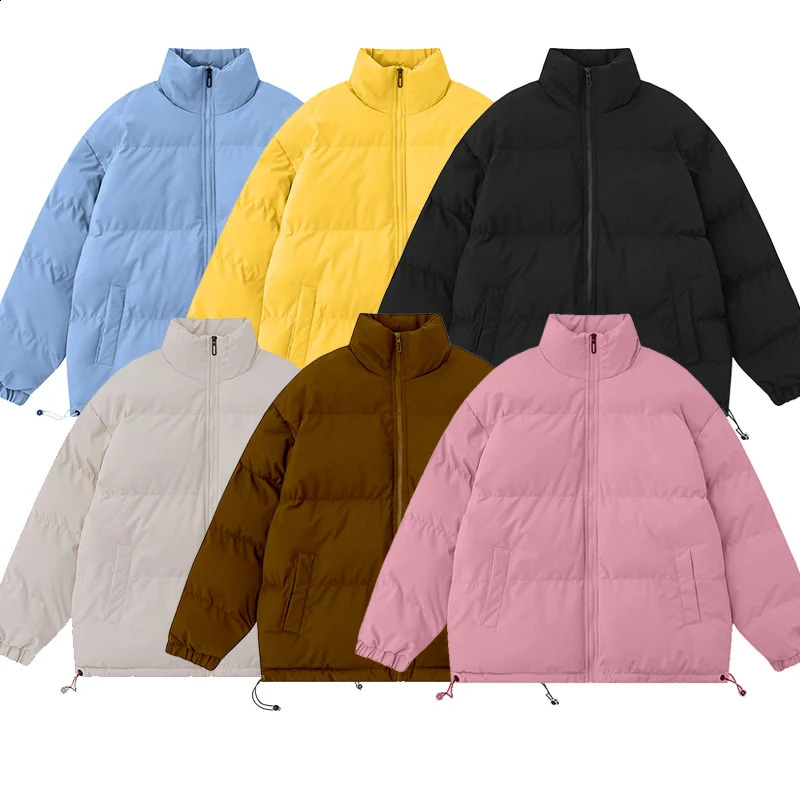 LAPPSTER Y2K Korean Fashion Thick Puff Jacket Black Winter Harajuku Park Street Clothing Quilted Coats 240822