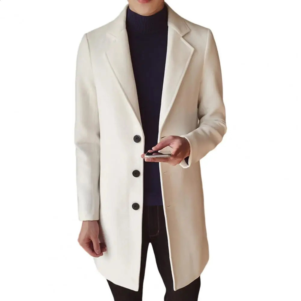 Trench Coats For Men Overcoats Wool Blends Business Trench Long Jackets Men Leisure Overcoat Male Fit Blends Coats Jackets 5XL 240822