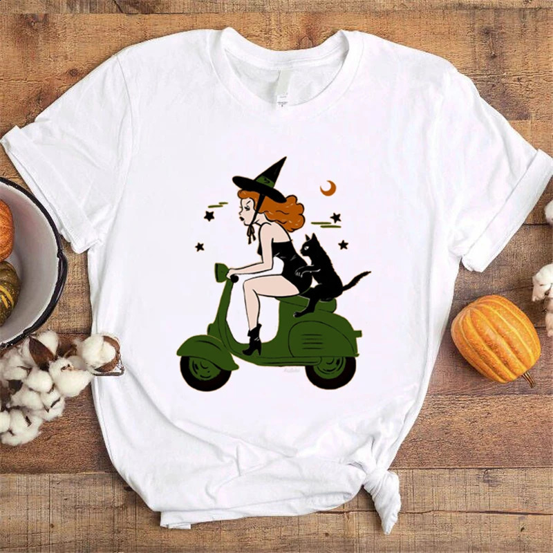 Graphic Tee Top Trend Style 90s Cartoon Fall Autumn Halloween Thanksgiving Women Fashion Tshirt Female Print T-shirt Women 240823 - view 3