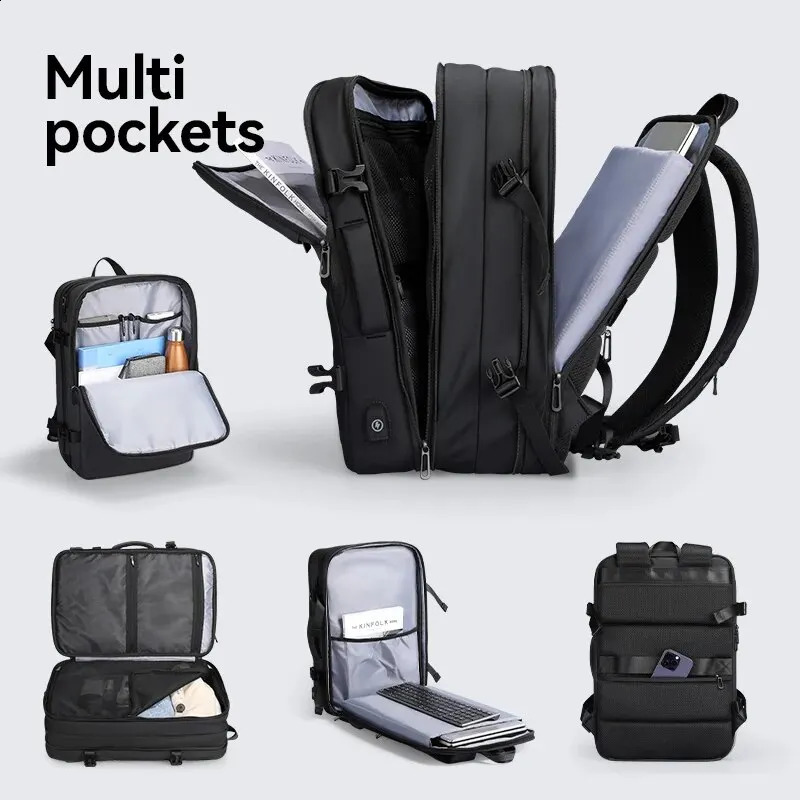MARK RYDEN Large Travel Backpack Men Multi-functional 39L Expandable Airline Approved 17.3inch Laptop Backpack Ykk Zipper 240822CJ