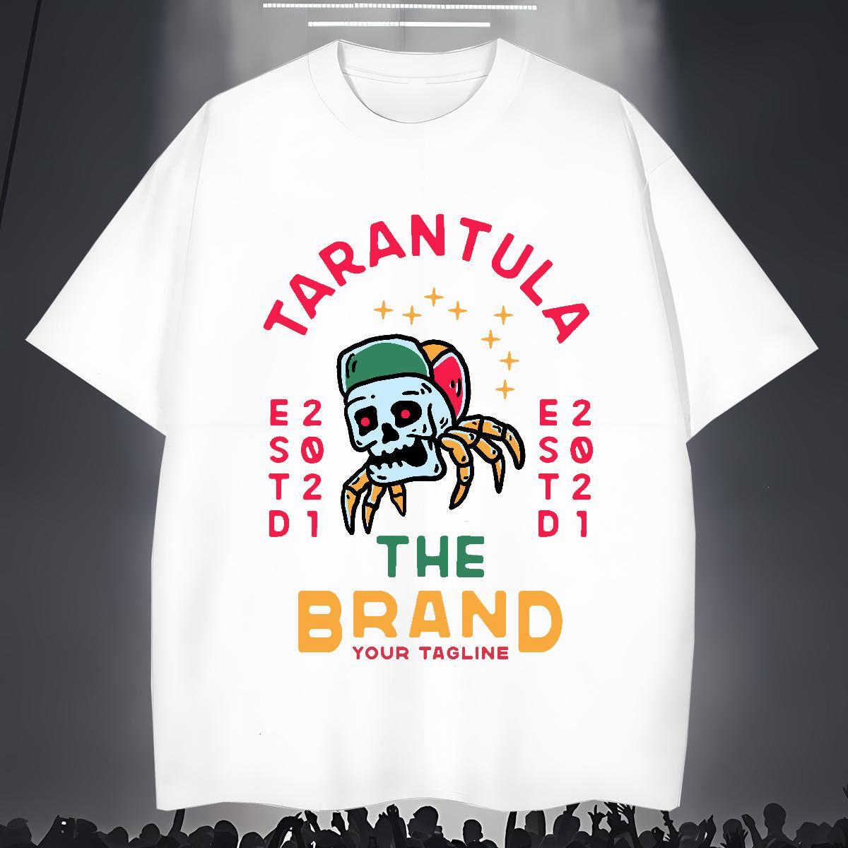 Designer T Shirt For Man 230g 100% Cotton skull Hip Hop Custom Print Oversized Crew Neck Men Tees 2024 Designer Tshirts