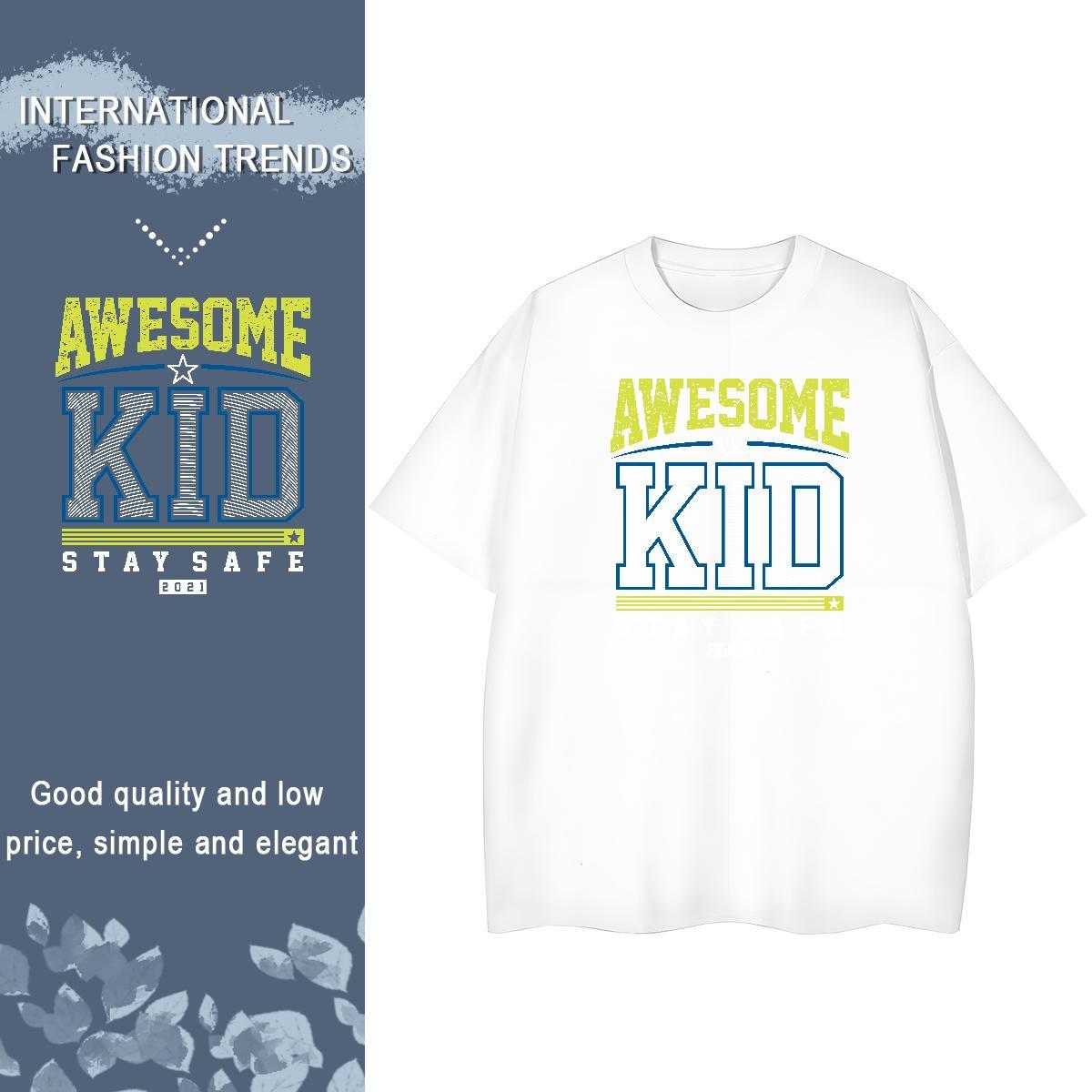 Soft Unisex Tshirts 100% Cotton 230g letter Hip Hop T shirt Crew Neck Custom Cartoon Tee Shirt