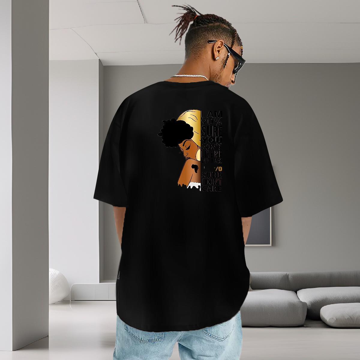 Free Shipping T-Shirts 230g Pure Cotton letter Street Wear Graphic Breathable Crew Neck Couples T Shirts 2024 DIY Polos