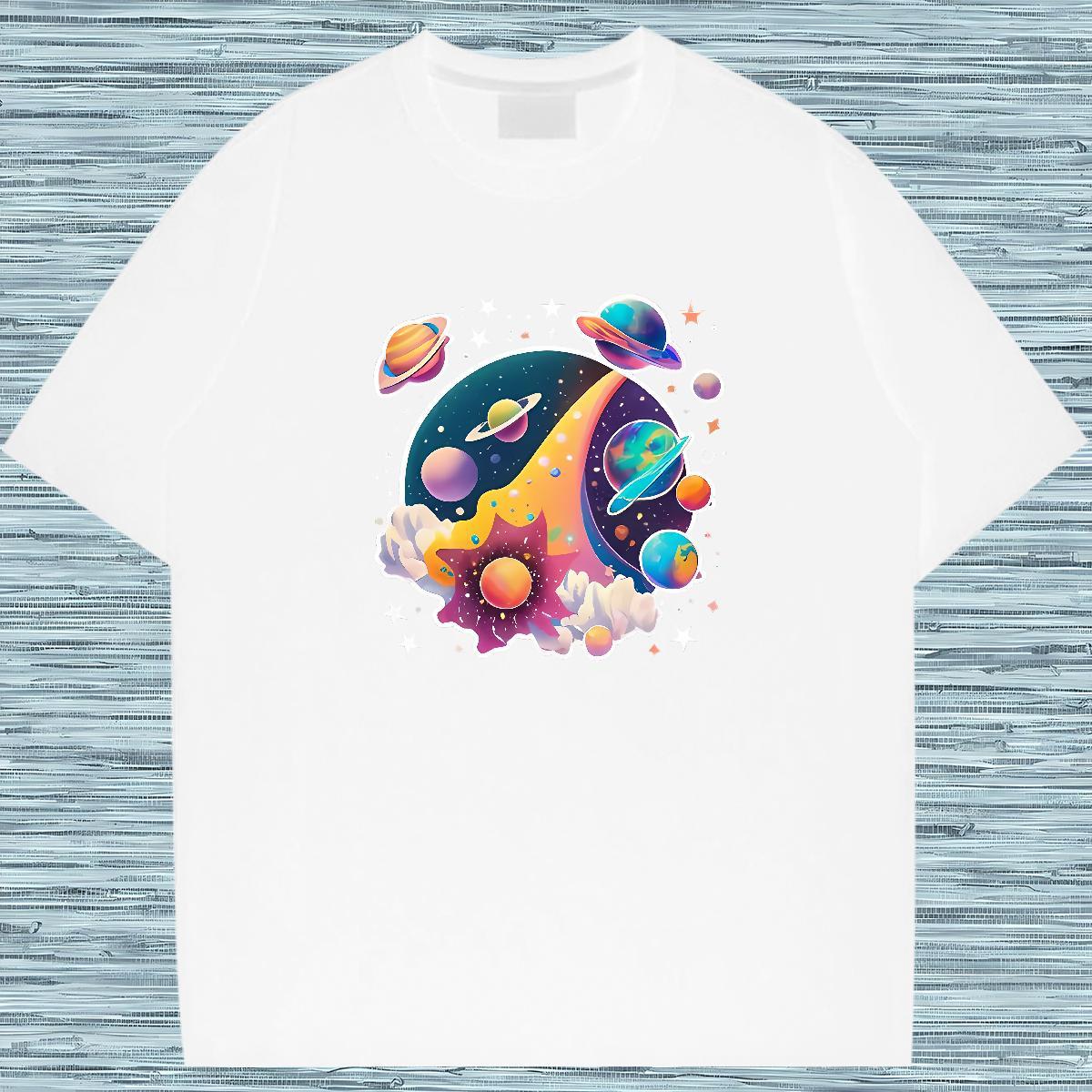 Classic T shirt 230g Pure Cotton star Home Outdoor Asian Size Breathable Crew Neck Men Clothes T-Shirt Custom Polos