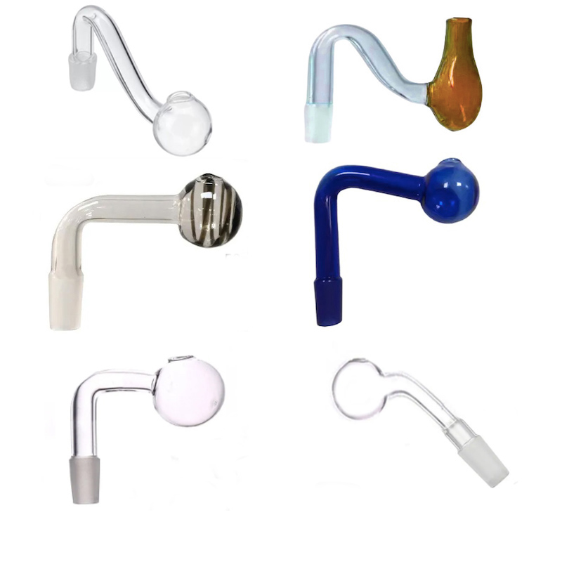 Wholesale Newest design colorful Glass Oil Burner Pipe Smoking Bowl Bubbler Downstem 10mm 14mm 18mm Male Down Stem Bowls Slide for Hookah Bong