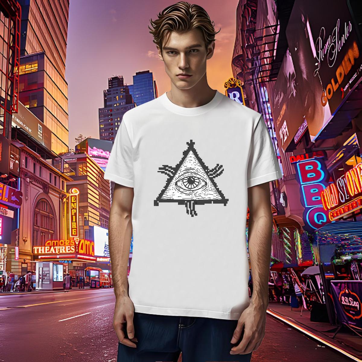 Unisex Man T Shirts 230g 100% Cotton eye of the devil Anime Printing Street Custom Printed Breathable Crew Neck Tshirts Free Shipping Tops