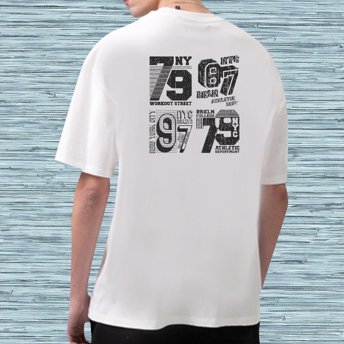 Soft T-Shirts for Men 230g Cotton letter Street Casual Custom Printing Breathable Short Sleeve Men Clothes T-Shirt 2024 DIY Tees Shirts