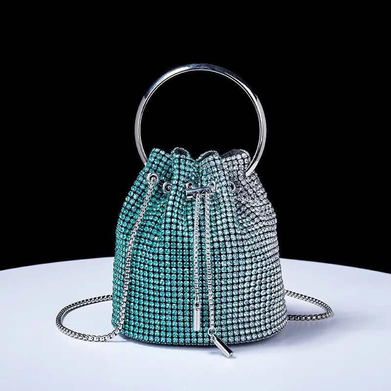 Womens Bag A W Bucket Inlaid Dia Fashion Dinner y Single Shoulder ner Handbag 240823 6a45 4