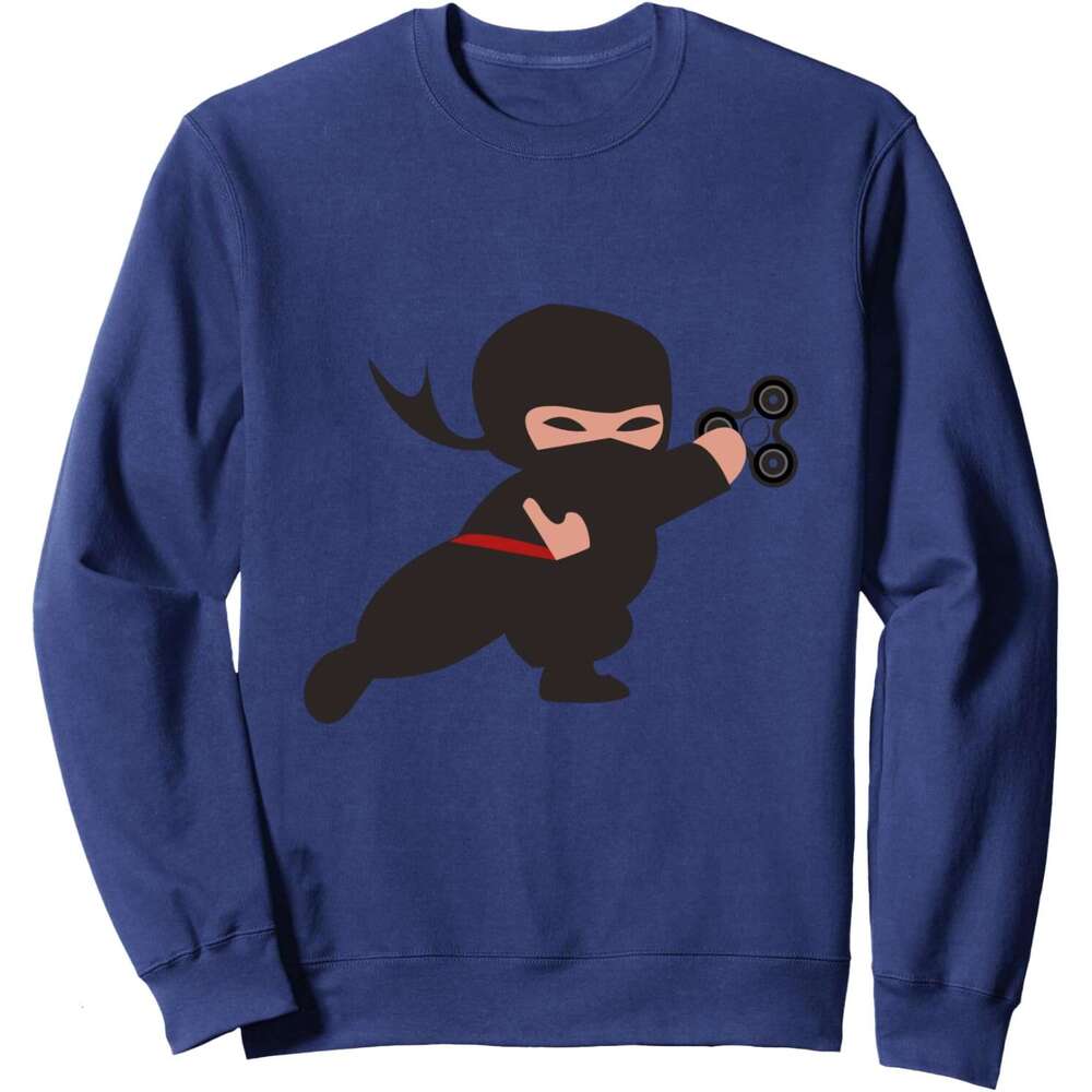 Long Sleeve Shirts for Men sweatshirt Spinning Ninja Funny Cool Martial Arts Spinner Gift Sweatshirt T shirt Tee Streetwear Casual tops clothes
