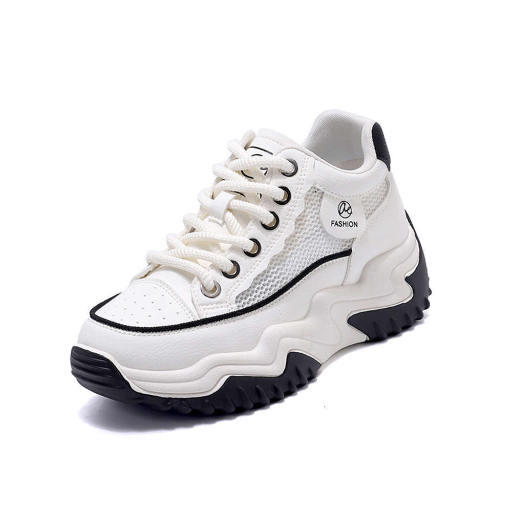 Ddmysports Women S New White Spring And Hollow Thick Soled Summer Mesh Breathable Dad Shoes OUTDOOR