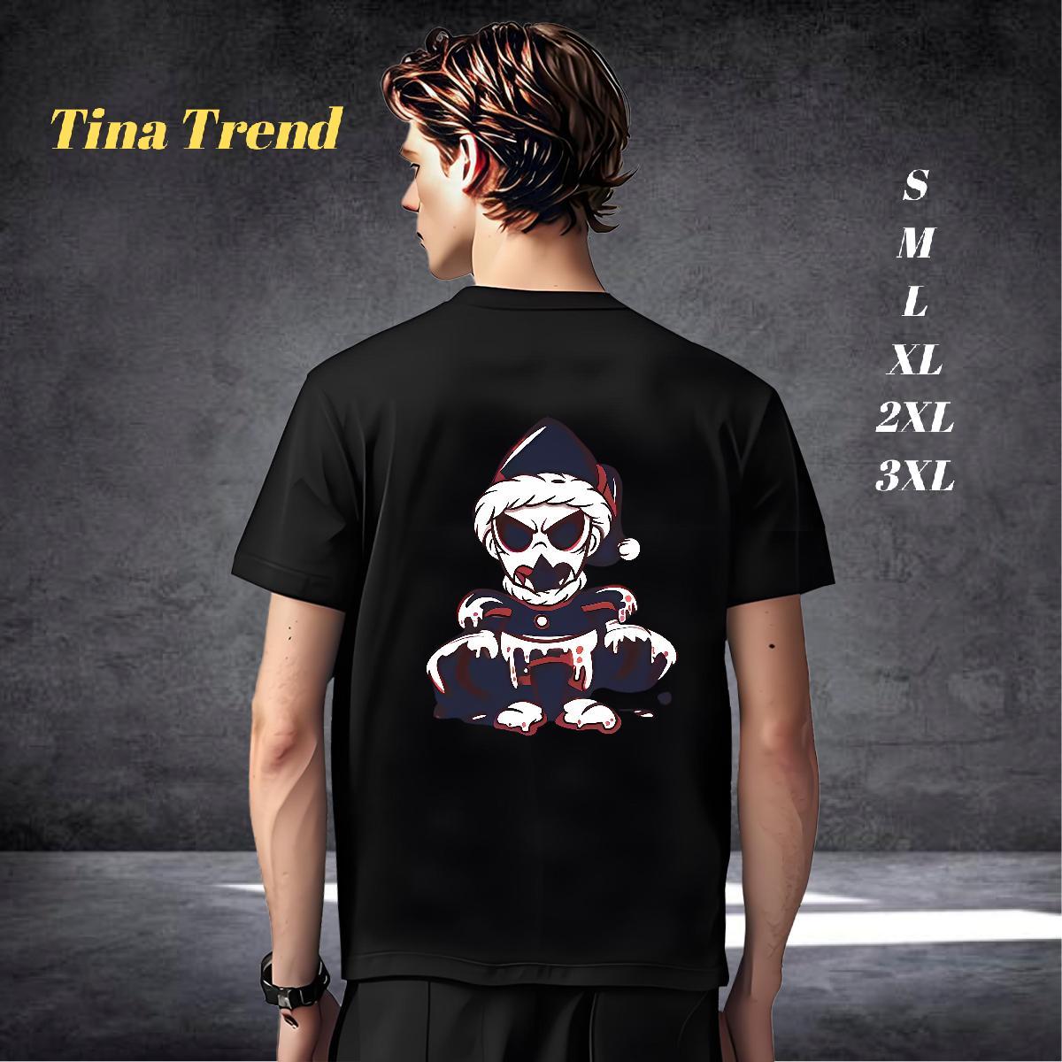 Loose Fit Men T Shirts 230g Cotton skull Summer Casual Anime Print Breathable Crew Neck Couples T Shirts DIY Tops Tees