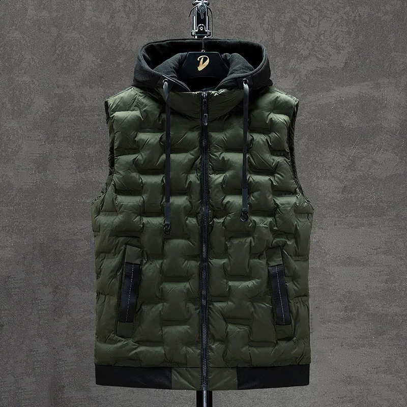 selling mens winter vest casual sleeveless jacket outerwear 240822