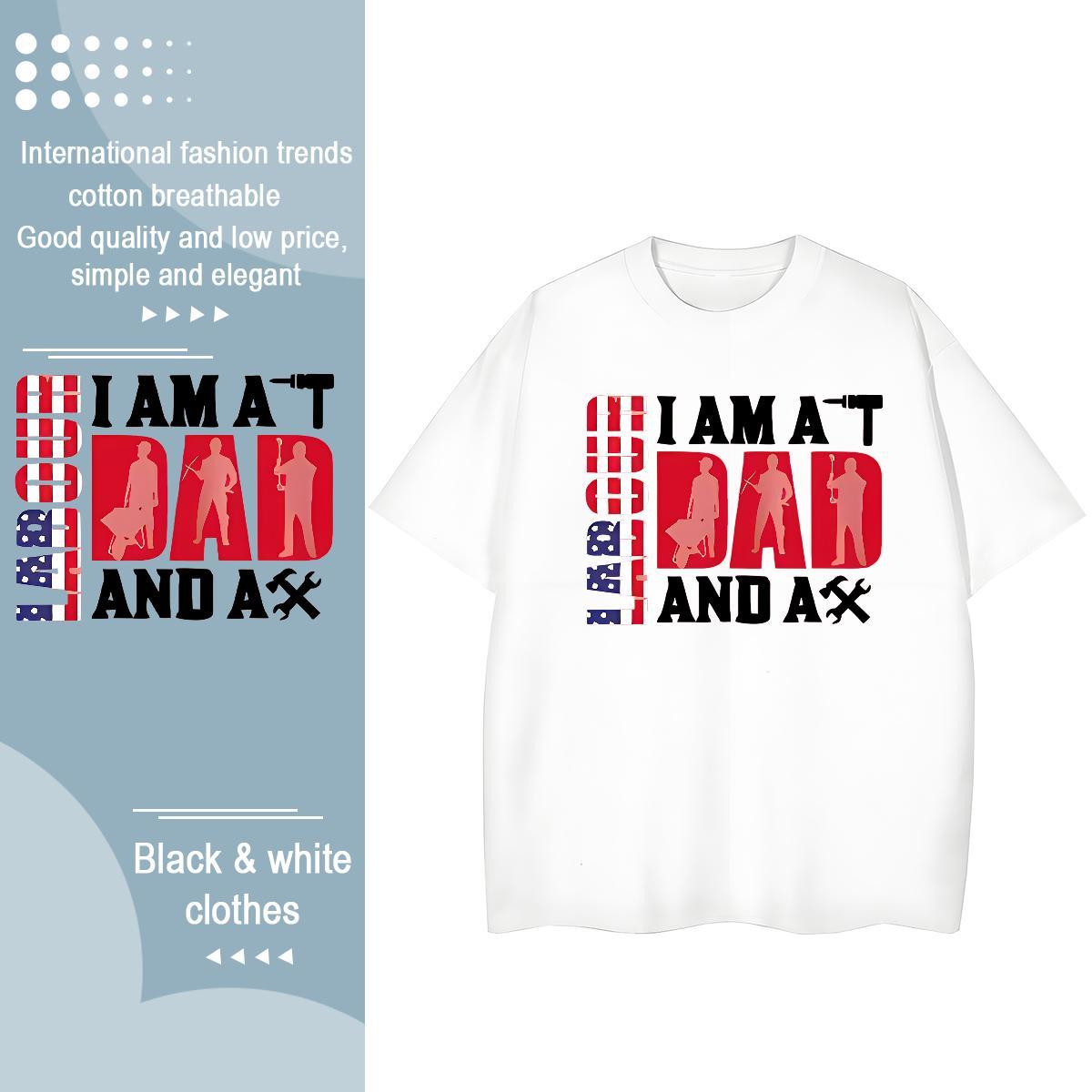 Brand Mens T Shirts 230g 100% Cotton letter Daily Wear Black White Breathable Crew Neck Men Clothes T-Shirt 2024 New Top Tees