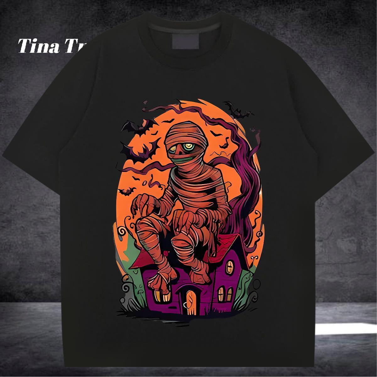 Cool Design T Shirts Men 100% Cotton 230g skull Home Outdoor Custom Printing Breathable Men Tshirts DIY Wear