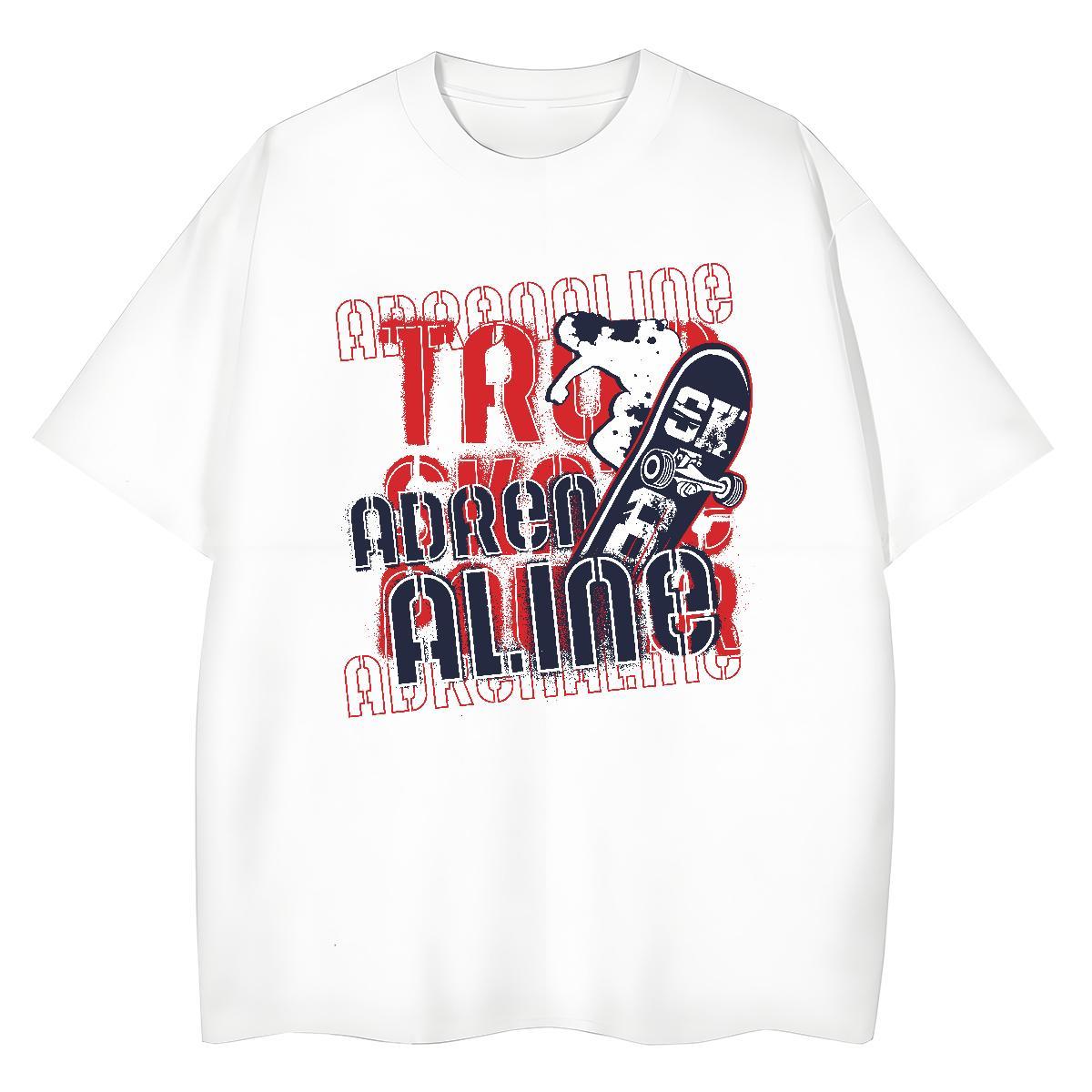 5A Women Tshirts 230g 100% Cotton letter High Street Hip Hop T shirt Crew Neck Breathable Floral Print Tees Shirts