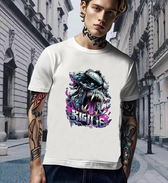 Popular T Shirts Men 230g Cotton skull Summer Casual Custom Anime Breathable Soft Tshirts Factory Direct Wear