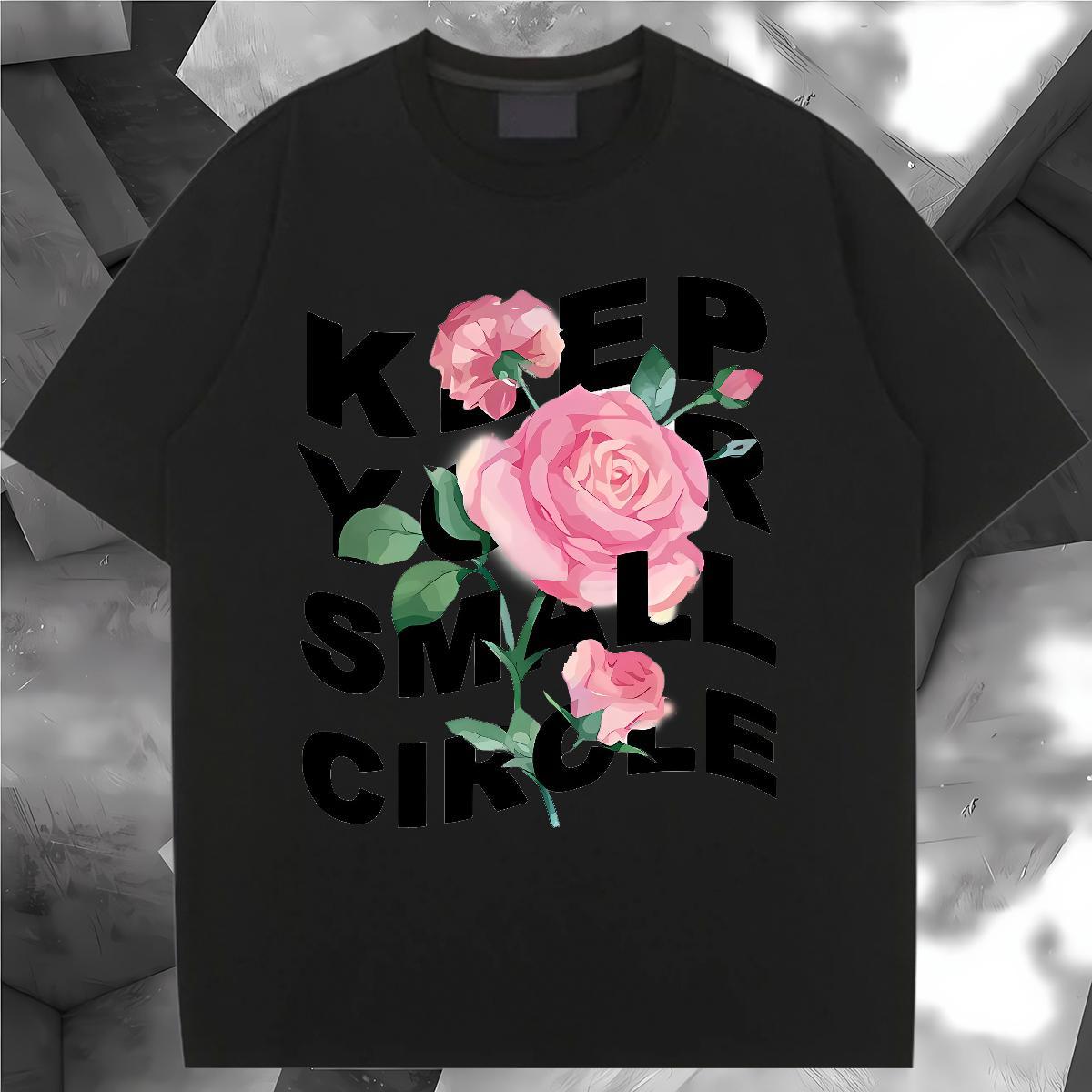 Loose Women Tees 100% Cotton 230g letter Street T Shirt For Woman Short sleeve Soft Anime Oversized Tops Shirt
