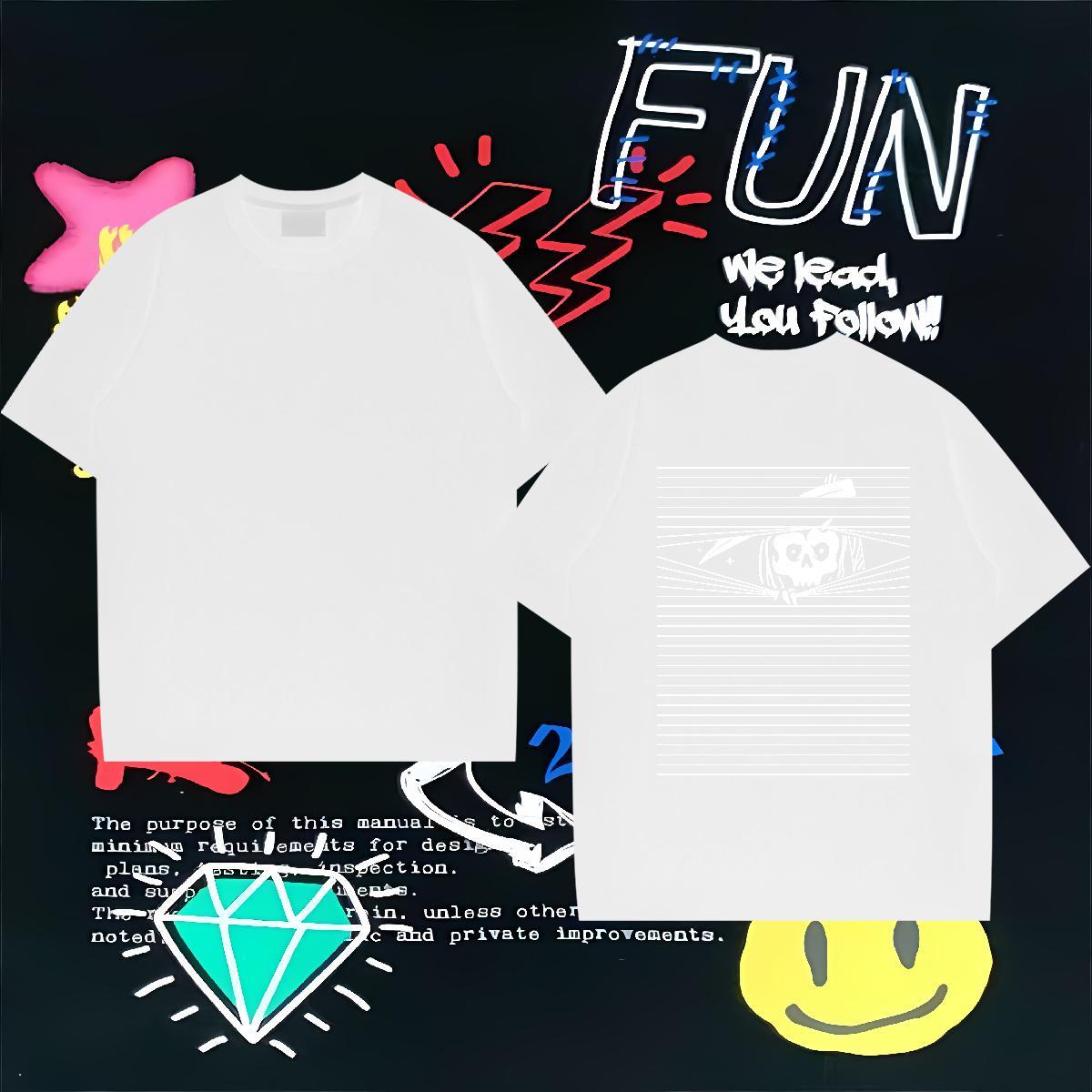 Comfortable Men T Shirts 100% Cotton 230g skull Street Custom Print Plus Size O-Neck Short Sleeve Couples T Shirts DIY Customized Top Tees