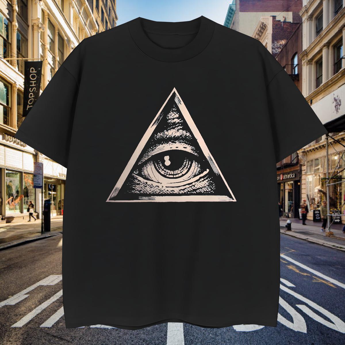 Cool T Shirt For Man 230g Pure Cotton eye of the devil Casual Custom Print Oversized Short Sleeve Soft Men Tshirts Fashion Tee Shirt