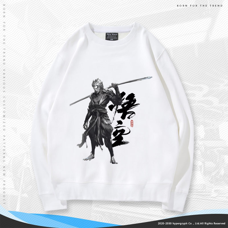 Black Myth Wukong Game Steam With The Same Hoody Clothes Men's and Women's Loose Round Neck Shirt